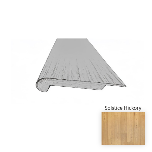 NatureTEK Premier Stellaris Solstice Hickory Laminate Wood Moulding / Trim - 78.5" Overlap Stair Nose