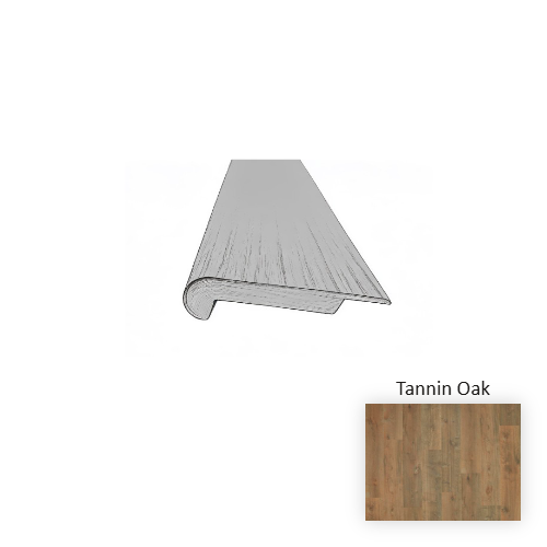 NatureTEK Plus Abreeza Tannin Oak Laminate Wood Moulding / Trim - 78.5" Overlap Stair Nose