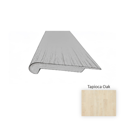 NatureTEK Plus Abreeza Tapioca Oak Laminate Wood Moulding / Trim - 78.5" Overlap Stair Nose