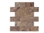 Full Sheet Sample - Titanium Cross Cut Travertine Wavy Brick Mosaic - 2" x 4" x 3/8" Tumbled