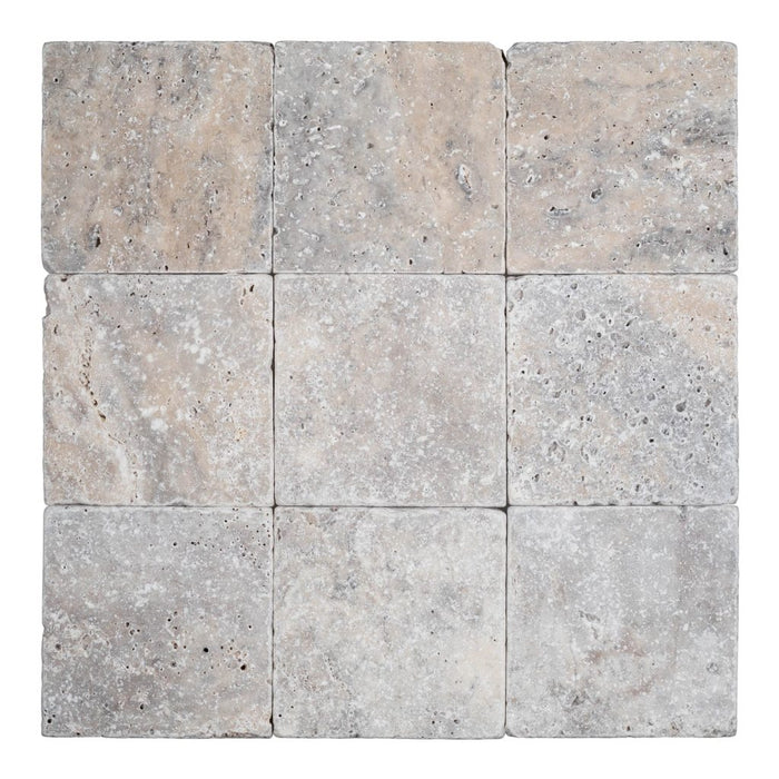 Titanium Cross Cut Travertine Tile - Tumbled 2