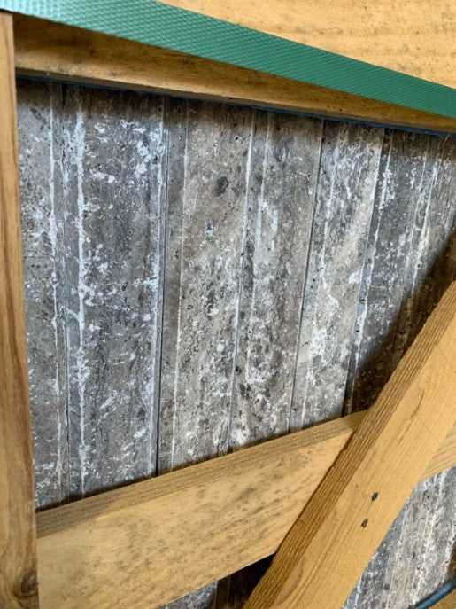 Titanium Cross Cut Travertine Modern Edge Pool Coping - Unfilled & Honed 3