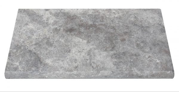 Titanium Tumbled Travertine Pool Coping - 12" x 12" x 1 1/4"