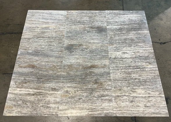 Titanium Vein Cut Travertine Tile Filled & Honed 1