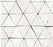 Zellige Classique Terracotta Triangle in Atlas White Mosaic Glossy 2