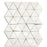 Zellige Classique Terracotta Triangle in Atlas White Mosaic Glossy 1