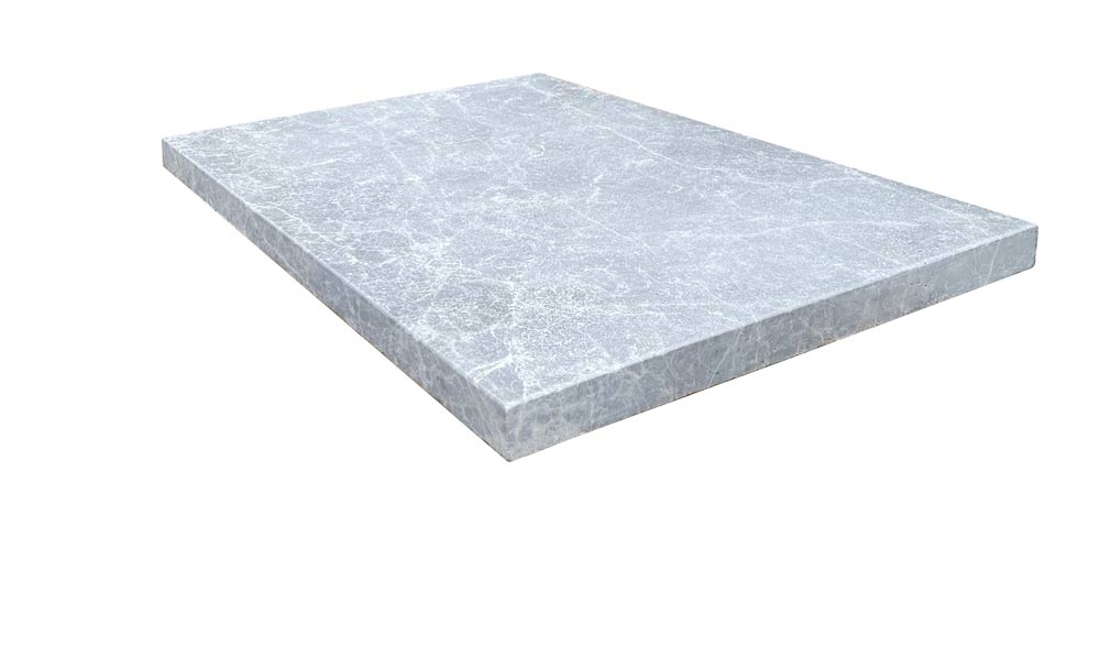 Full Paver Sample - Tundra Gray Marble Paver - 12" x 24" x 1 1/4" Sandblasted & Brushed