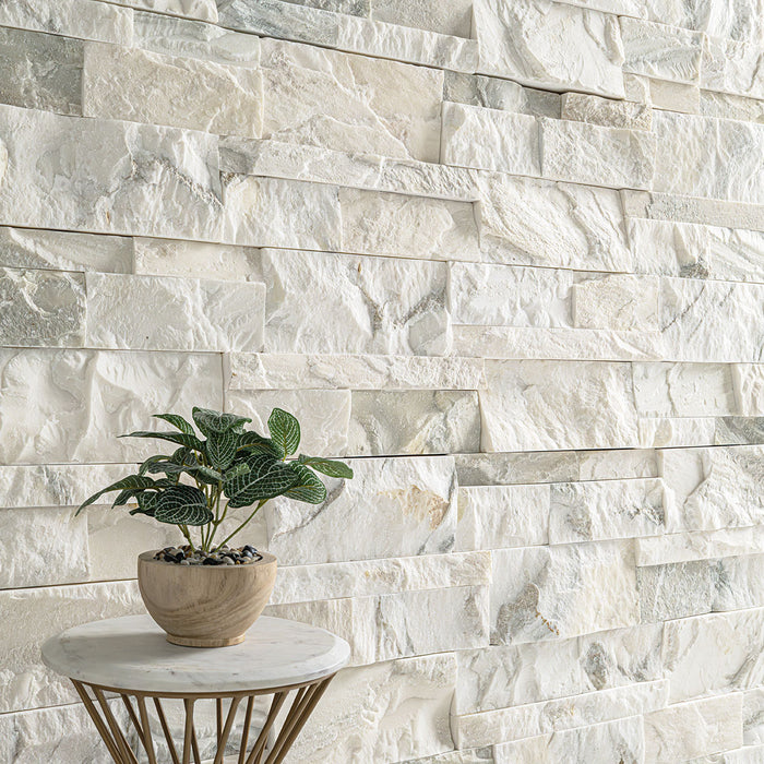 XL Rockmount Stacked Stone Panel Marble Tuscan Cream Ledgestone Split Face 4