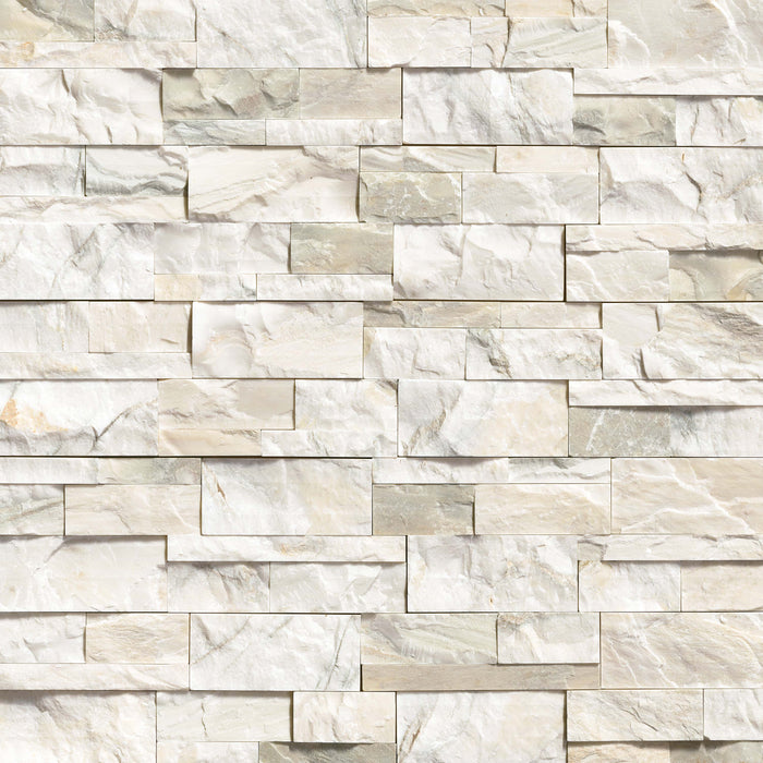 XL Rockmount Stacked Stone Panel Marble Tuscan Cream Ledgestone Split Face 3