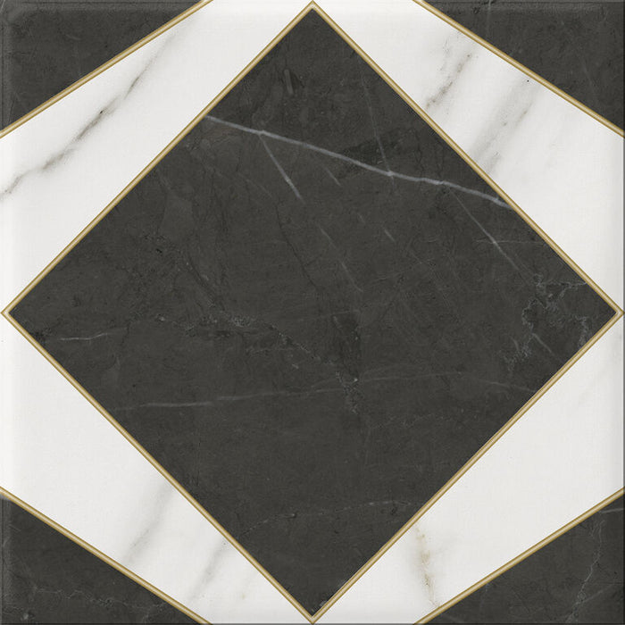 Full Tile Sample - Ursino Marquina Porcelain Tile - 8" x 8" x 3/8" Matte