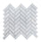 Valentino White Honed Marble Mosaic - 1" x 3" Herringbone