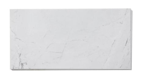 Full Tile Sample - Valentino White Marble Tile - 4" x 12" x 3/8" Honed