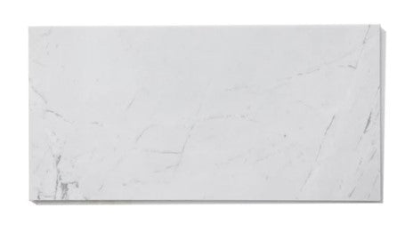 Valentino White Honed Marble Tile - 3" x 6" x 3/8"