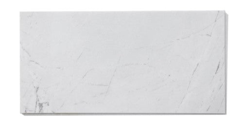 Valentino White Polished Marble Tile - 12" x 24" x 3/8"