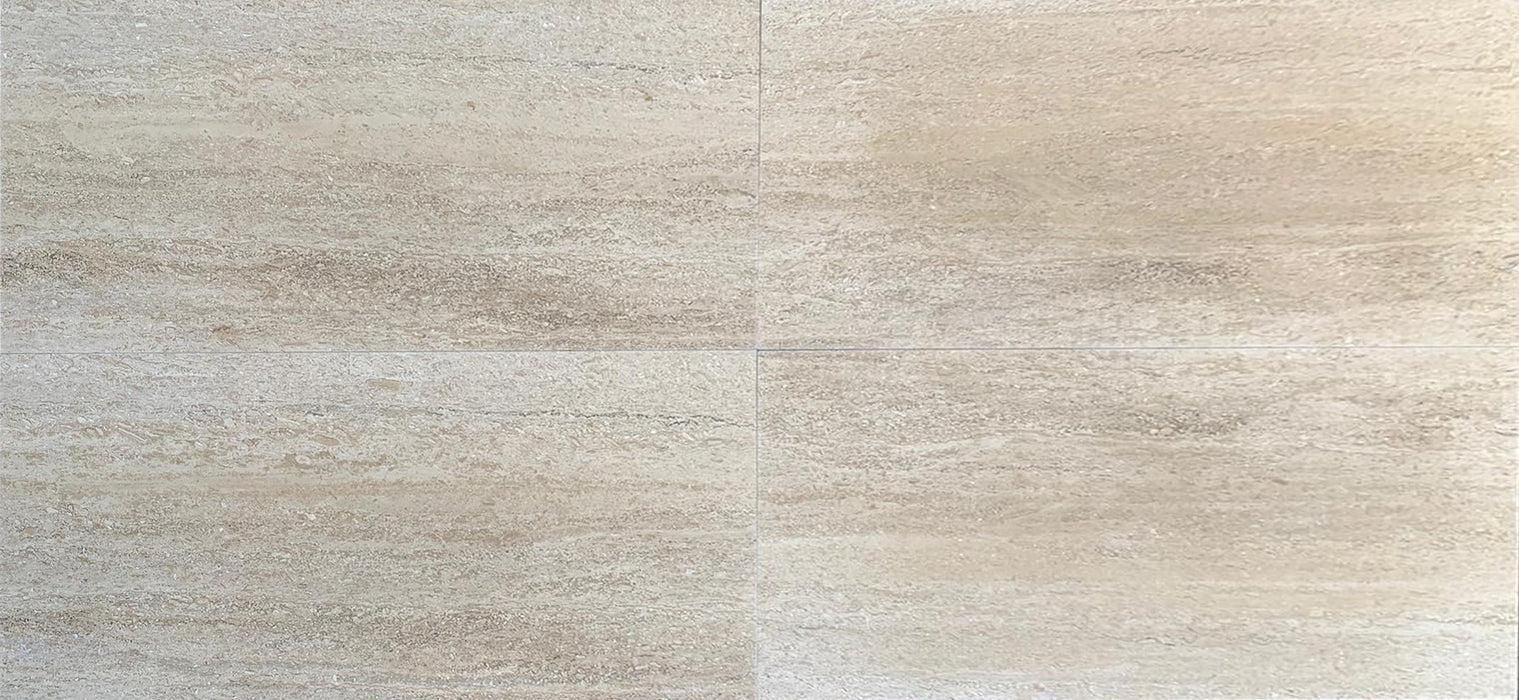 Full Tile Sample - Vera Cruz Vein Cut Travertine Tile - 12" x 24" x 3/8" Filled & Honed