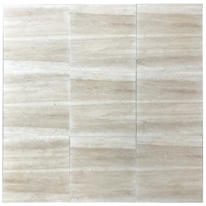 Full Tile Sample - Vera Cruz Travertine Tile - 12" x 12" x 3/8" Filled & Polished