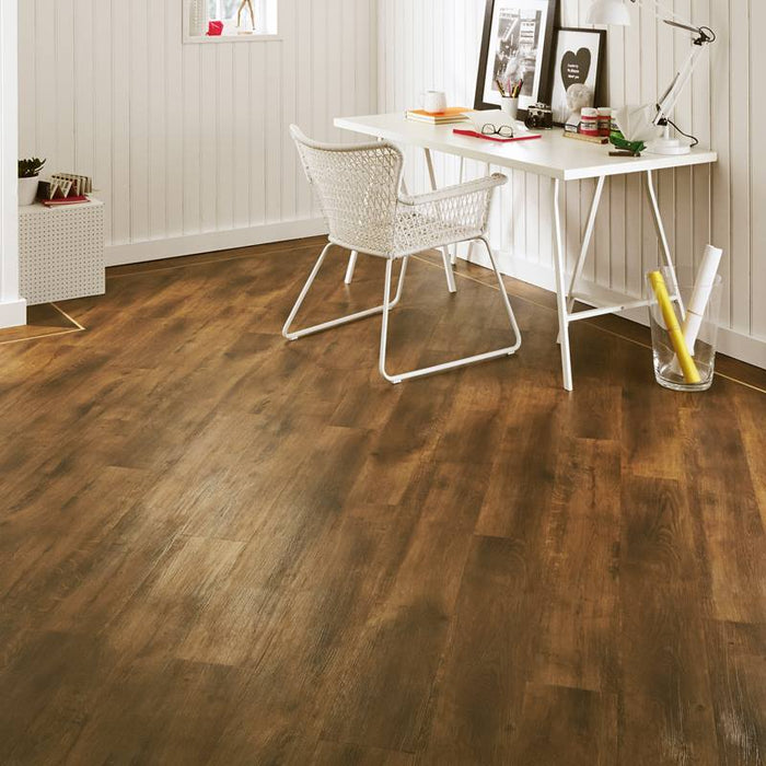 Van Gogh Smoked Oak Rigid Core Luxury Vinyl Tile - Polyurethane