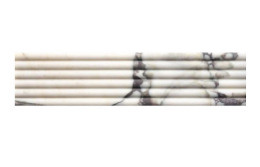 Full Tile Sample - Viola Fluted Marble Tile - 6" x 24" x 3/4" Honed