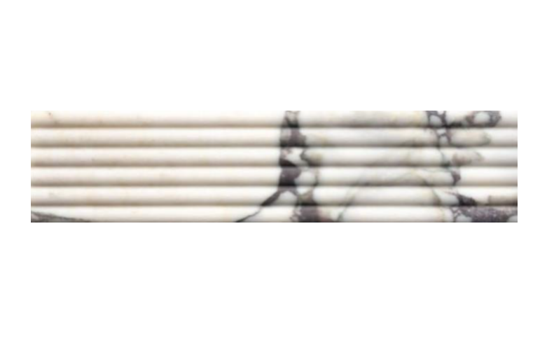 Full Tile Sample - Viola Fluted Marble Tile - 6" x 24" x 3/4" Honed