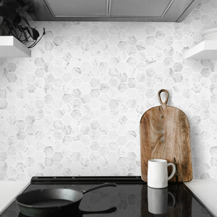 Volakas Marble Mosaic - Polished 3
