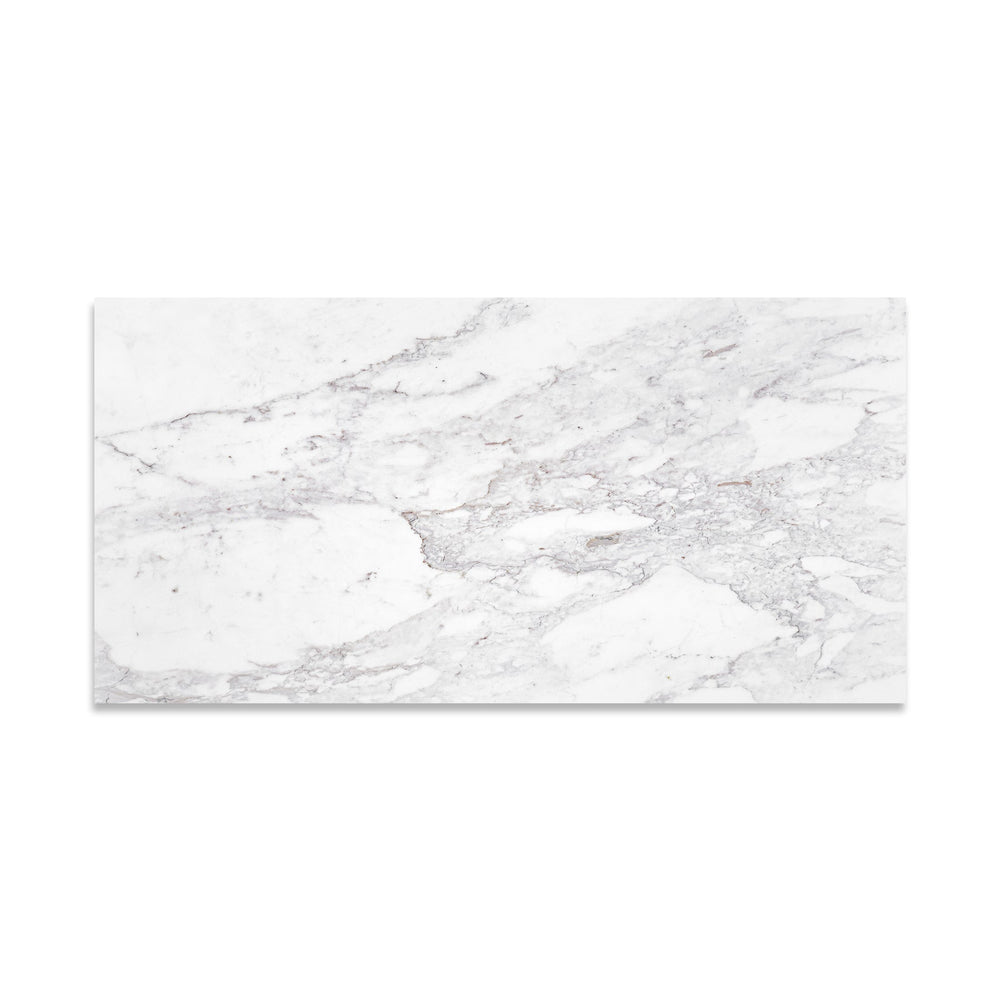 Full Tile Sample - Volakas Marble Tile - 6" x 12" x 3/8" Honed