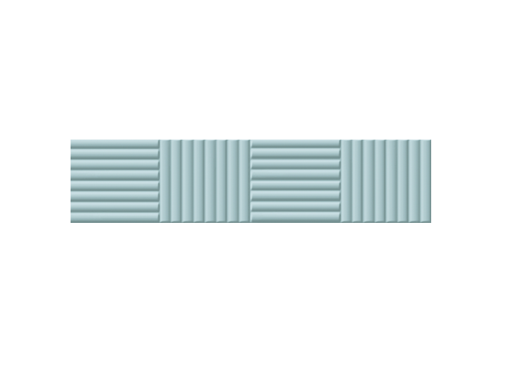 Full Tile Sample - Rondine Volume Light Blue Bamboo Porcelain Tile - 2 1/3" x 10" x 9.5 MM Matte