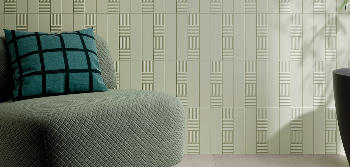 Rondine Volume Porcelain Sage Tile Matte 2