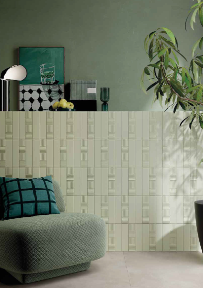 Rondine Volume Porcelain Sage Bamboo Tile Matte 3