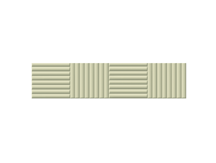 Full Tile Sample - Rondine Volume Sage Bamboo Porcelain Tile - 2 1/3" x 10" x 9.5 MM Matte
