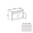 Slim Shaker Style Wood Dove White Vanity Drawer Base Dove White 1