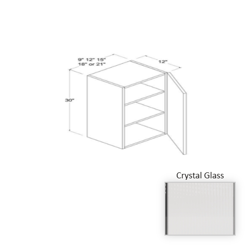 Frameless European Style Wood Crystal Glass Wall Cabinet Crystal Glass 1