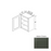 Slim Shaker Style Wood Aston Green Wall Cabinet Aston Green 1