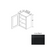 Slim Shaker Style Wood Iron Black Wall Cabinet Iron Black 1