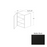 Frameless European Style Wood Matte Black Wall Cabinet Matte Black 1