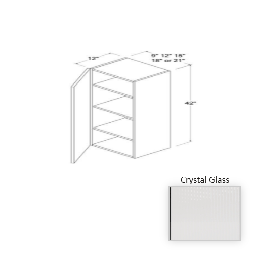 Frameless European Style Wood Crystal Glass Wall Cabinet Crystal Glass 1