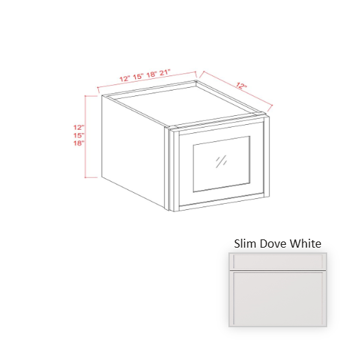 Slim Shaker Style Wood Dove White Wall Cabinet Dove White 1