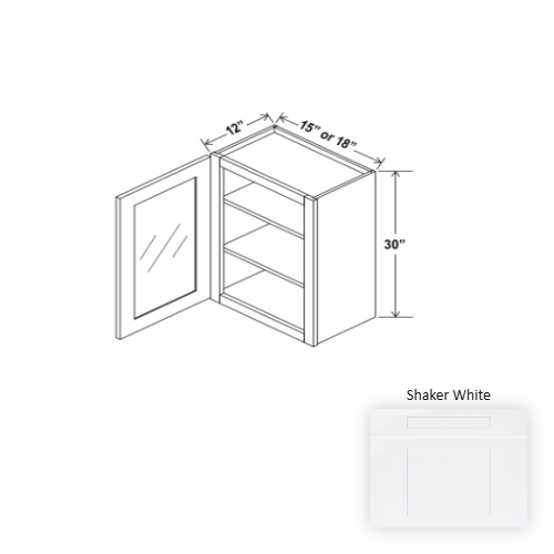 Essential Wood Shaker White Wall Cabinet Shaker White 1