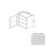 Double Shaker Style Wood Dove White Wall Cabinet Dove White 1