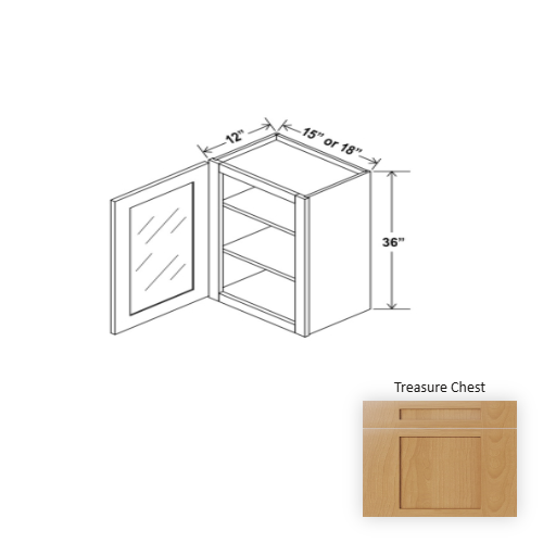 Charm Wood Treasure Chest Wall Cabinet Treasure Chest 1
