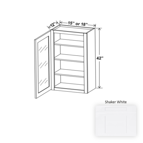 Essential Wood Shaker White Wall Cabinet Shaker White 1