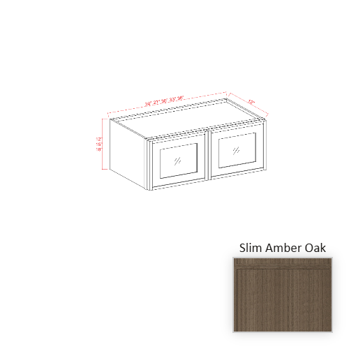 Slim Shaker Style Wood Amber Oak Wall Cabinet Slim Amber Oak 1