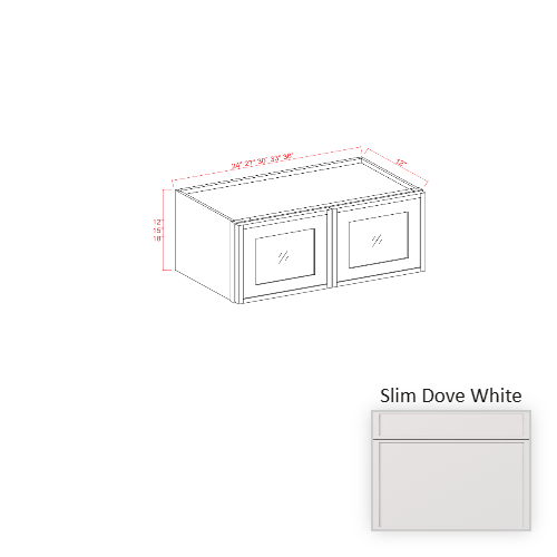 Slim Shaker Style Wood Dove White Wall Cabinet Dove White 1