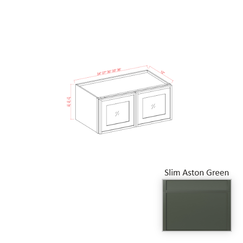 Slim Shaker Style Wood Aston Green Wall Cabinet Aston Green 1