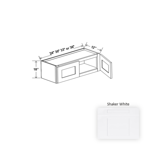 Essential Wood Shaker White Wall Cabinet Shaker White 1