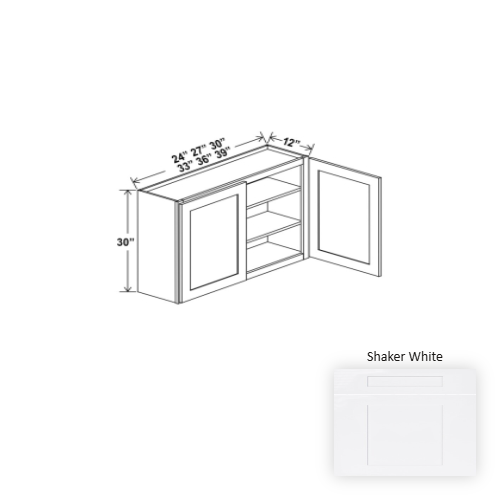 Essential Wood Shaker White Wall Cabinet Shaker White 1
