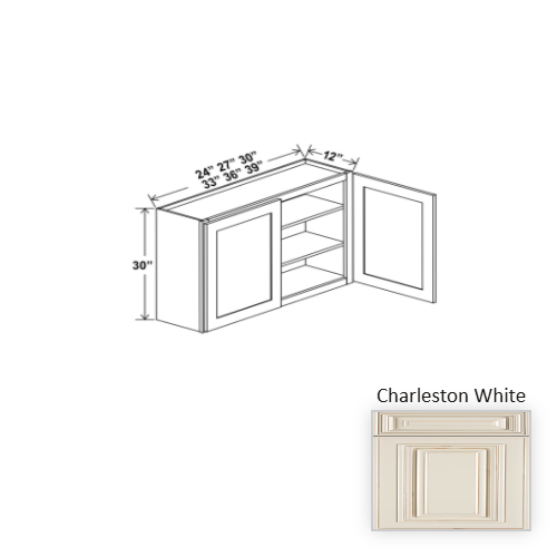 Classic Style Wood Charleston White Wall Cabinet Charleston White 1