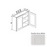 Double Shaker Style Wood Dove White Wall Cabinet Dove White 1