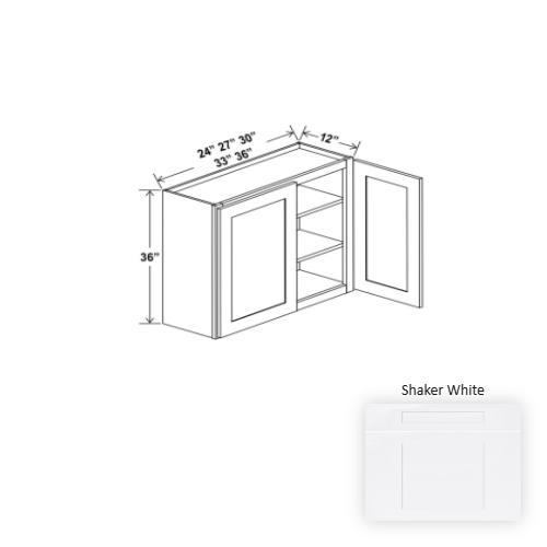 Essential Wood Shaker White Wall Cabinet Shaker White 1