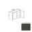 Double Shaker Style Wood Smokey Gray Wall Cabinet Smokey Gray 1