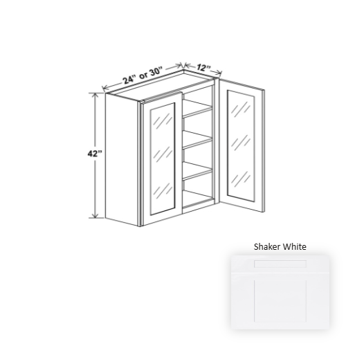 Essential Wood Shaker White Wall Cabinet Shaker White 1